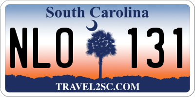 SC license plate NLO131