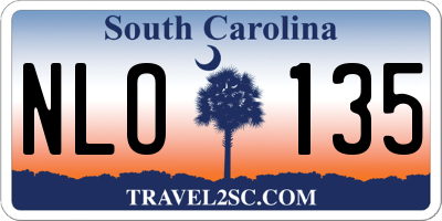 SC license plate NLO135