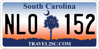 SC license plate NLO152