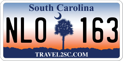SC license plate NLO163