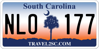SC license plate NLO177