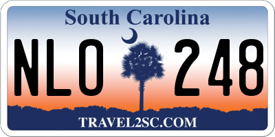 SC license plate NLO248