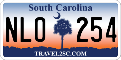 SC license plate NLO254