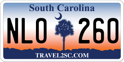 SC license plate NLO260