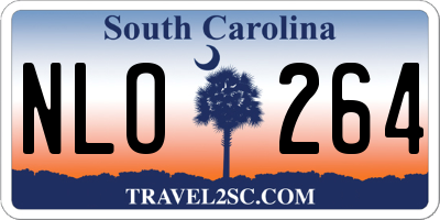 SC license plate NLO264