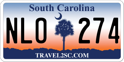 SC license plate NLO274