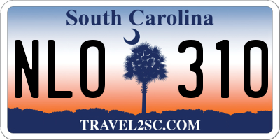 SC license plate NLO310