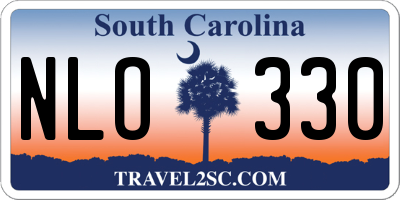 SC license plate NLO330