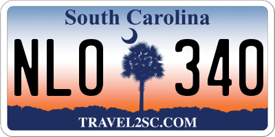 SC license plate NLO340