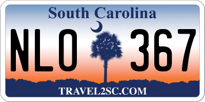 SC license plate NLO367