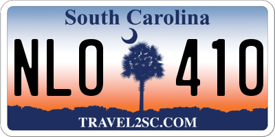 SC license plate NLO410