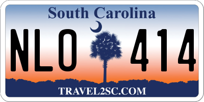 SC license plate NLO414