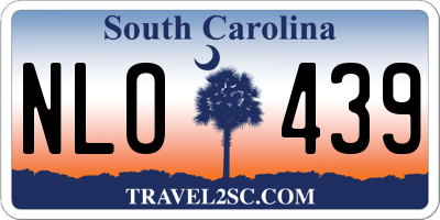 SC license plate NLO439