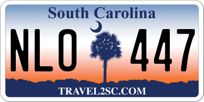 SC license plate NLO447