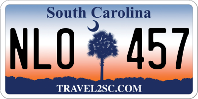 SC license plate NLO457