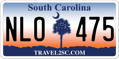 SC license plate NLO475