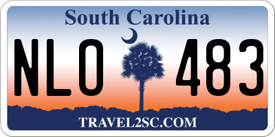 SC license plate NLO483