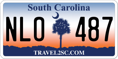 SC license plate NLO487