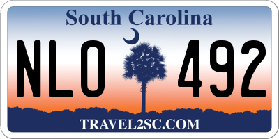 SC license plate NLO492