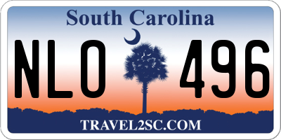 SC license plate NLO496