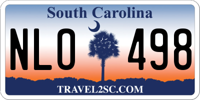 SC license plate NLO498