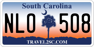 SC license plate NLO508