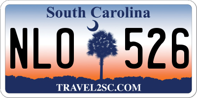 SC license plate NLO526