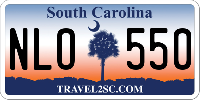 SC license plate NLO550