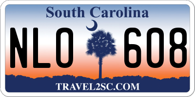 SC license plate NLO608