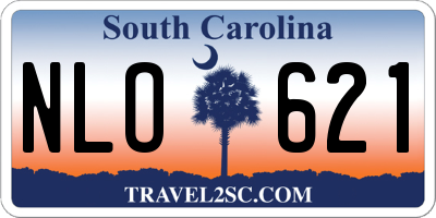 SC license plate NLO621