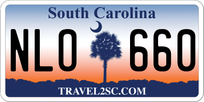 SC license plate NLO660