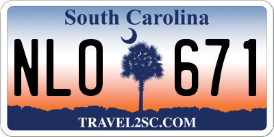 SC license plate NLO671