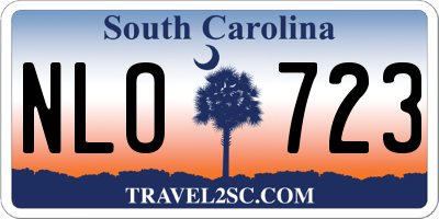 SC license plate NLO723