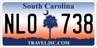 SC license plate NLO738