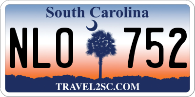 SC license plate NLO752