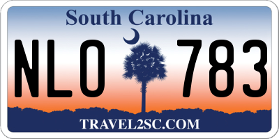 SC license plate NLO783