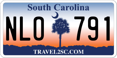 SC license plate NLO791
