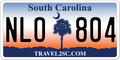 SC license plate NLO804