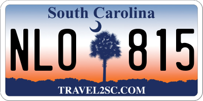 SC license plate NLO815