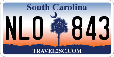 SC license plate NLO843