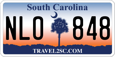 SC license plate NLO848