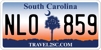 SC license plate NLO859