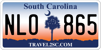 SC license plate NLO865
