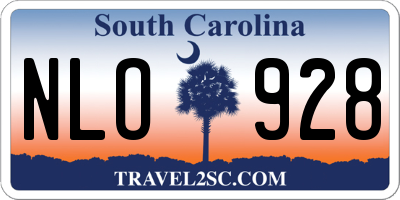 SC license plate NLO928