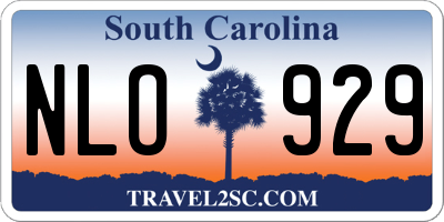 SC license plate NLO929