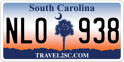 SC license plate NLO938