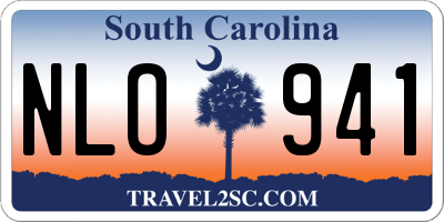SC license plate NLO941