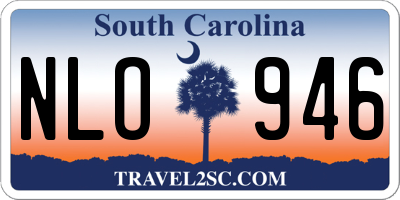 SC license plate NLO946