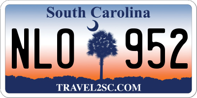 SC license plate NLO952