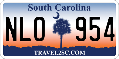 SC license plate NLO954